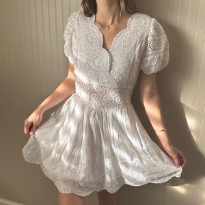 LoveShackFancy Valente white dress